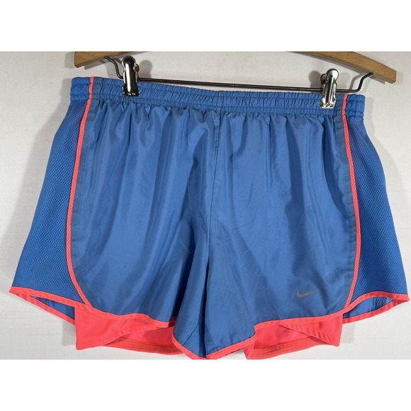 Nike Pants - Nike Dri Fit Shorts Womens M Blue Peach Athletic Running